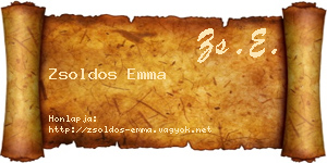 Zsoldos Emma névjegykártya